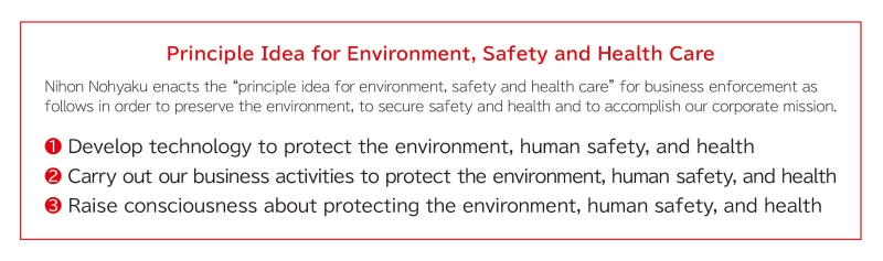 Principle Idea for Environment, Safety and Health Care