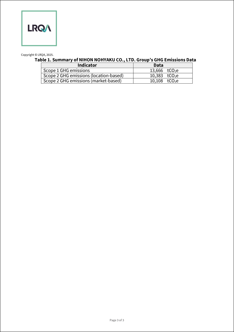 LRQA Independent Assurance Statement(Page 3 of 3)