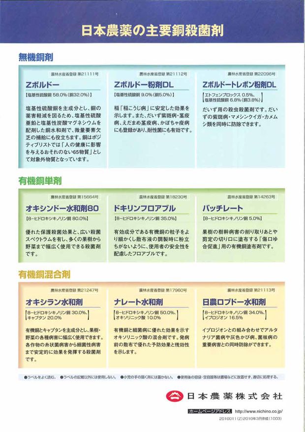 銅殺菌剤解説 技術資料